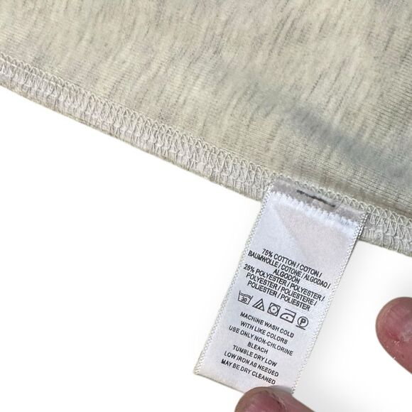 WE THE FREE Women’s Heather Yellow Long Sleeve V-Neck Sweatshirt Size Large - Picture 4 of 6